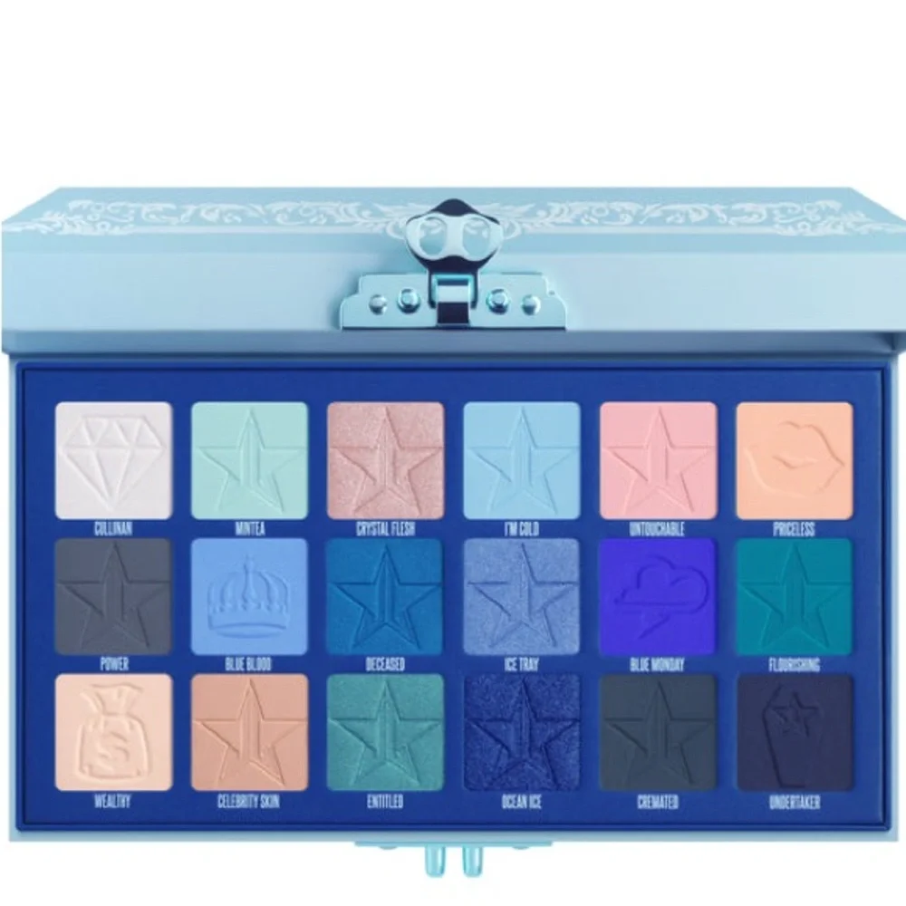 💙 NIB New Jeffree Star BLUE BLOOD Eyeshadow Casket Makeup Palette